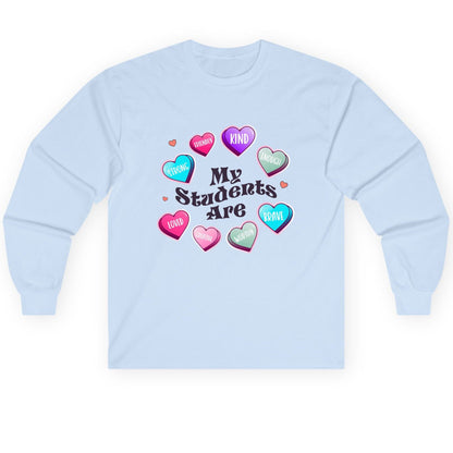 My Students Are teacher appreciation Long Sleeve Tee Light Blue product mockup