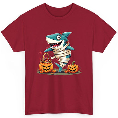 Mummy Shark Halloween shark T-Shirt Cardinal Red product mockup