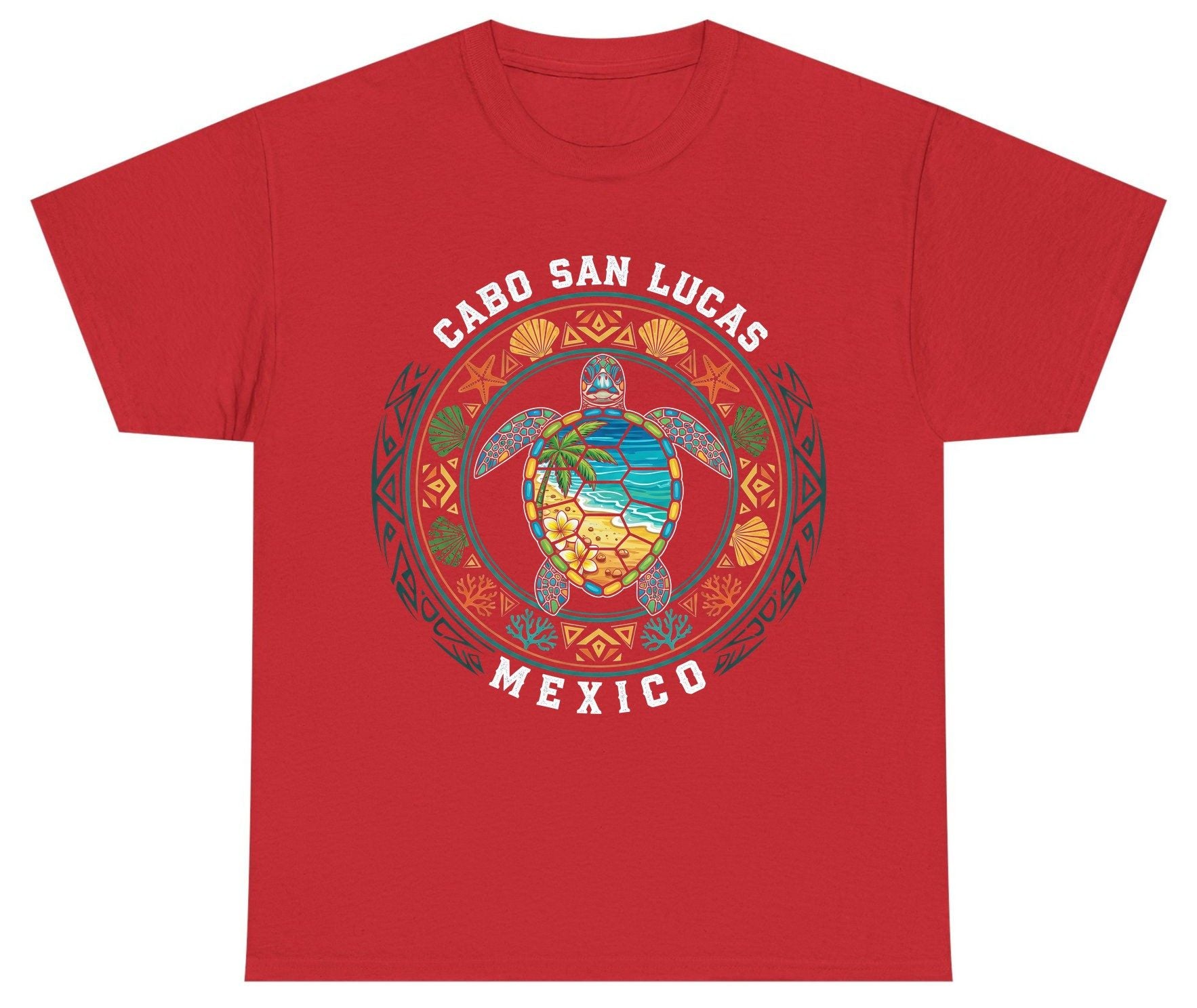 Cabo San Lucas Mexico sea turtle Youth T-Shirt Red product mockup