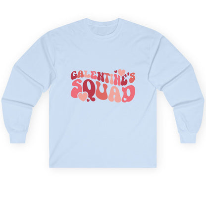 Galentine's Squad galentine's day Long Sleeve Tee Light Blue product mockup