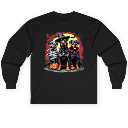 Rottweiler Halloween Costumes rottweiler Long Sleeve Tee Black product mockup
