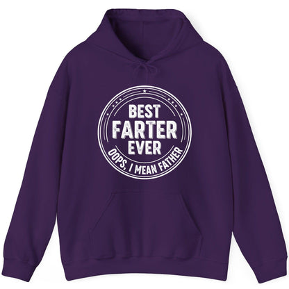 Best Farter Ever Oops, I Mean Father fatherhood Hoodie Purple product mockup
