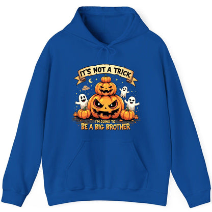 It's Not a Trick I'm Going to Be a Big Brother Halloween pregnancy announcement Hoodie Royal product mockup