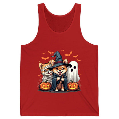 Cute Halloween Corgi Dogs Halloween corgis Tank Top Red product mockup