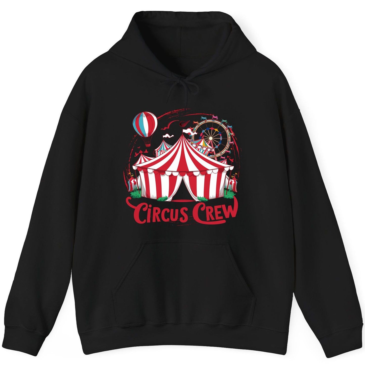Circus Crew circus Hoodie Black product mockup