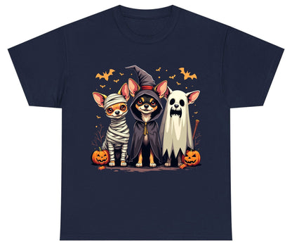 Chihuahua Halloween Costumes chihuahua dogs in Halloween costumes Youth T-Shirt Navy product mockup