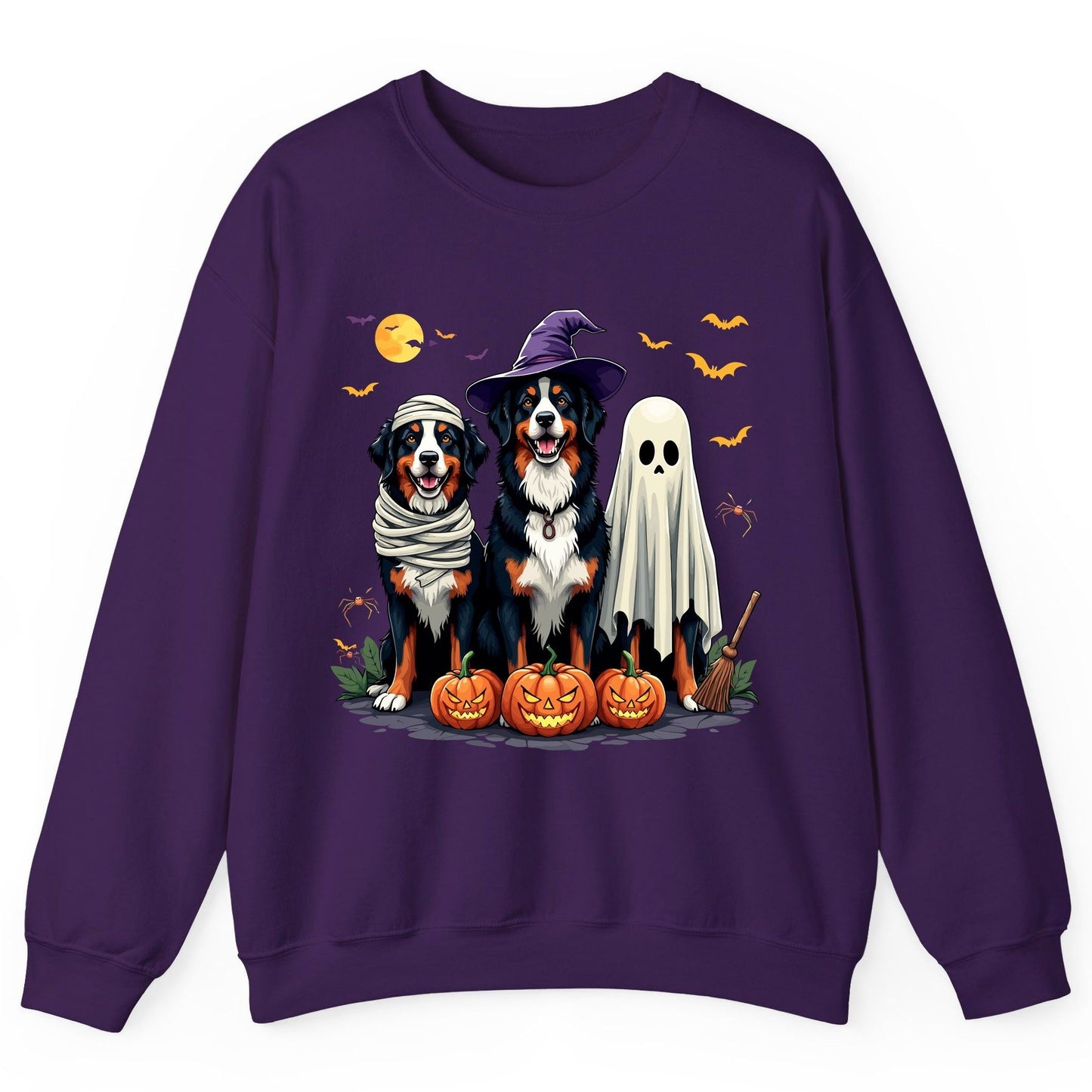 Halloween Bernese Mountain Dogs bernese mountain dog Sweatshirt Purple product mockup