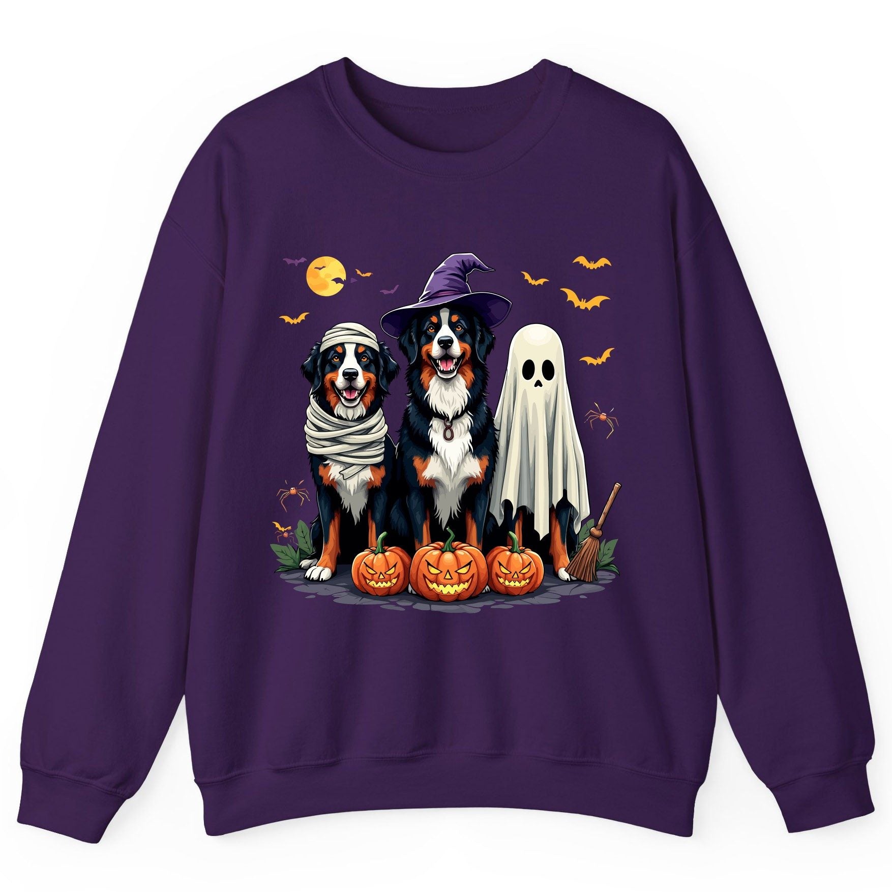 Halloween Bernese Mountain Dogs bernese mountain dog Sweatshirt Purple product mockup