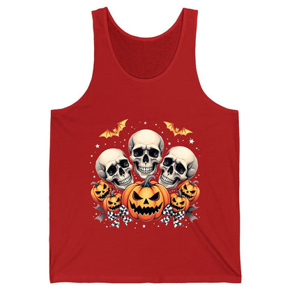 Skulls and Pumpkins Halloween Halloween Tank Top Red product mockup