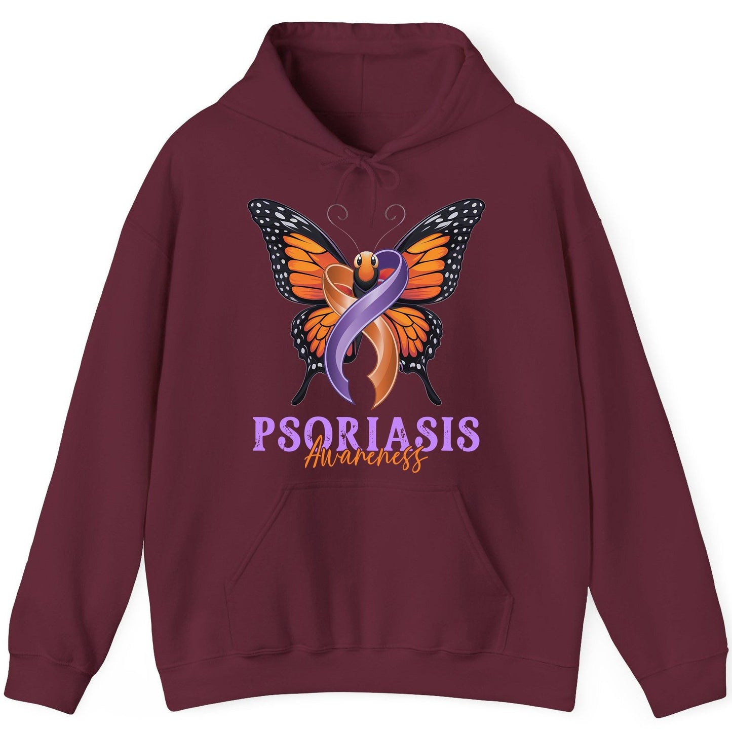 Psoriasis Awareness psoriasis awareness Hoodie Maroon product mockup