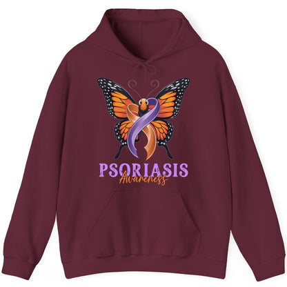 Psoriasis Awareness psoriasis awareness Hoodie Maroon product mockup