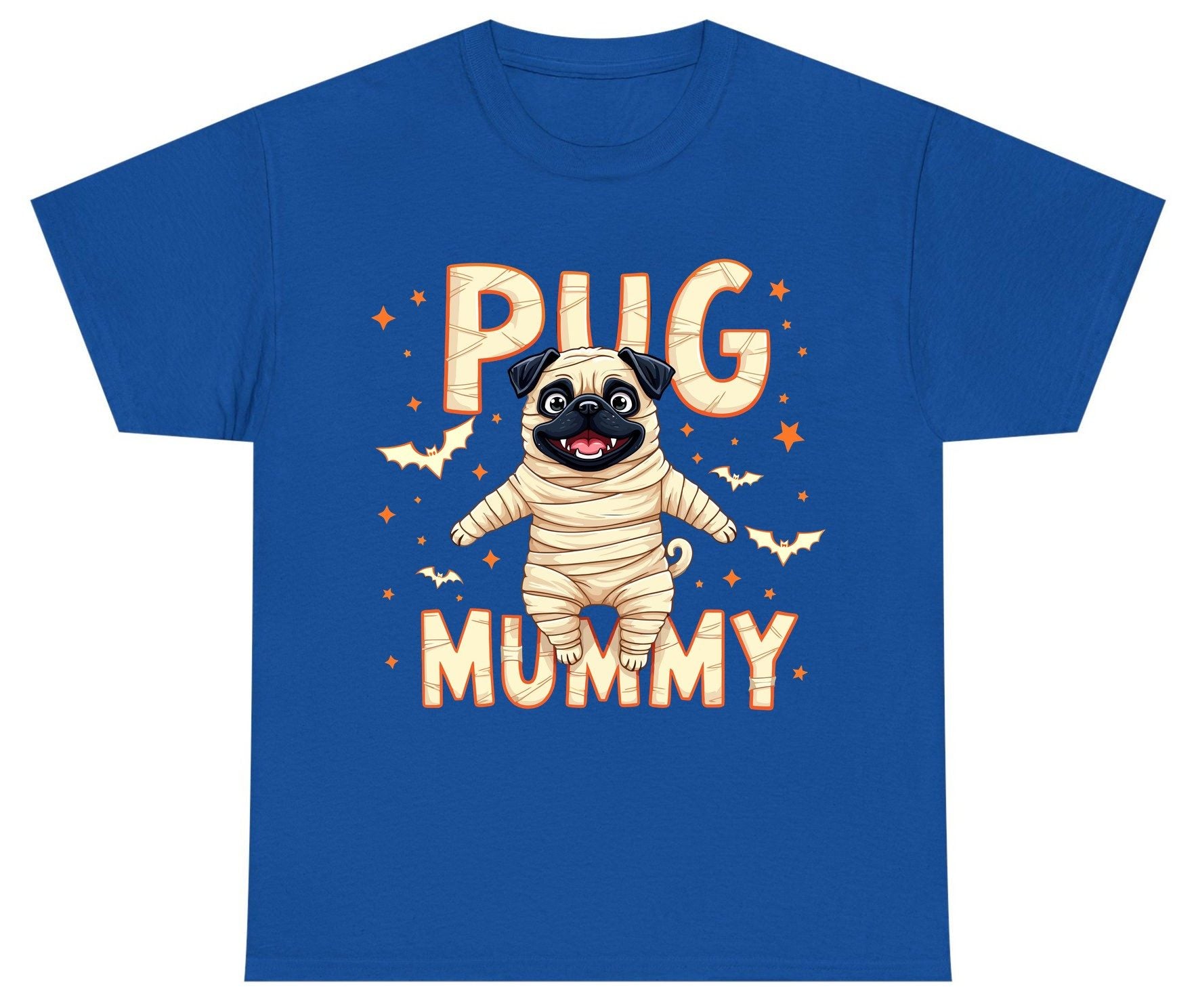 Pug Mummy pug Youth T-Shirt Royal product mockup