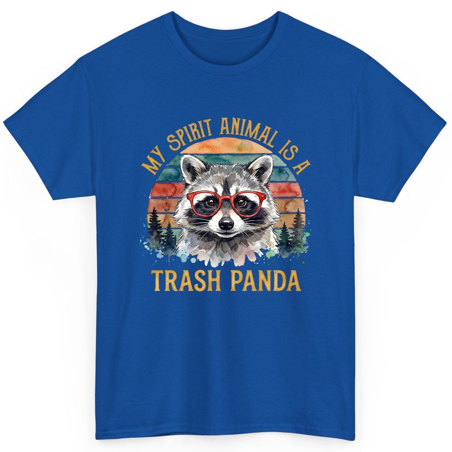 My Spirit Animal Is a Trash Panda raccoon T-Shirt Royal product mockup