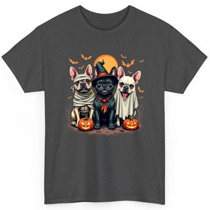 Halloween French Bulldogs Costumes french bulldogs T-Shirt Dark Heather product mockup