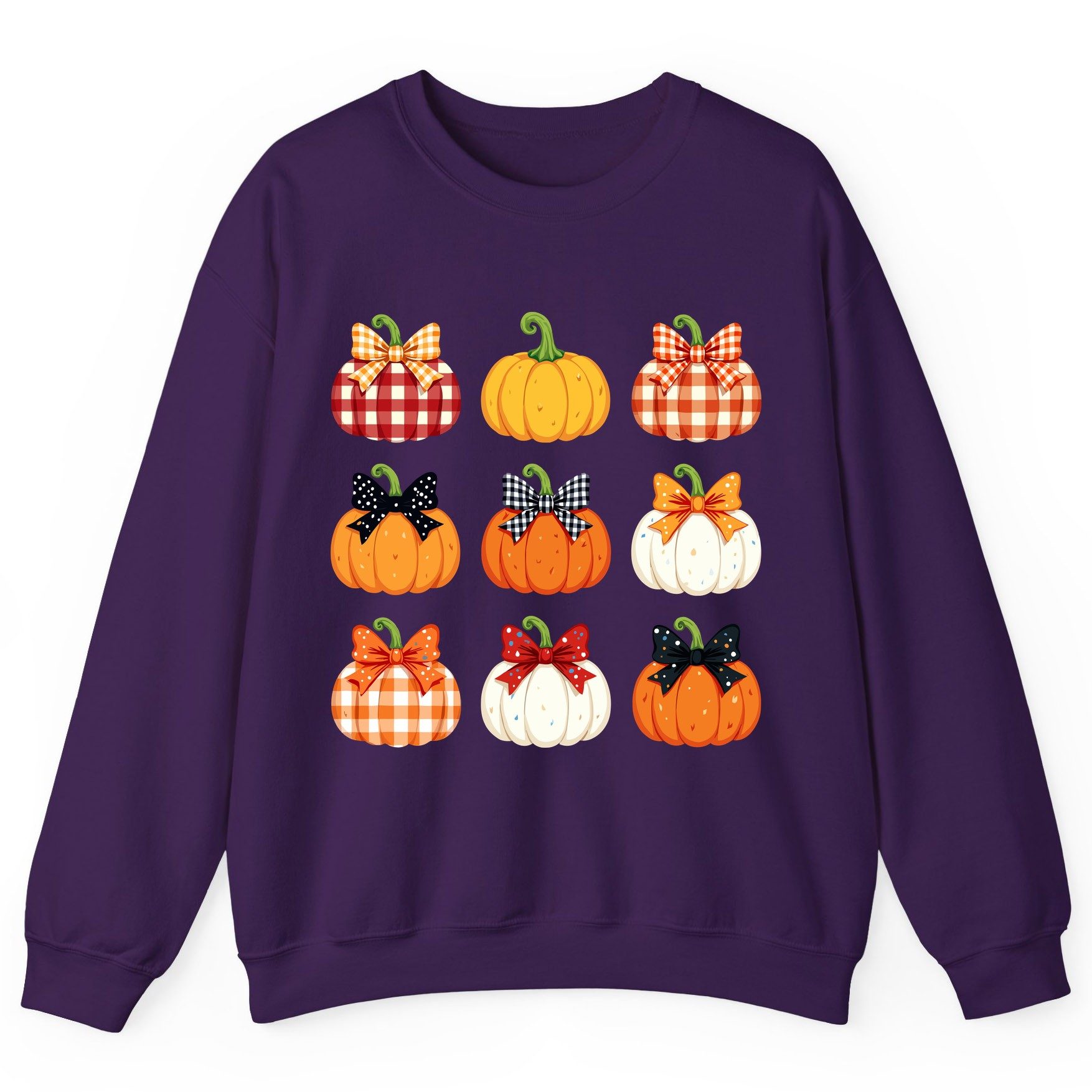 Decorative Fall Pumpkins fall pumpkins Sweatshirt Purple product mockup