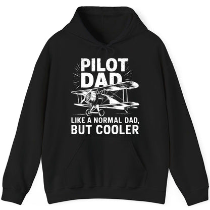 Pilot Dad, Like a Normal Dad, but Cooler pilot dad Hoodie Black product mockup