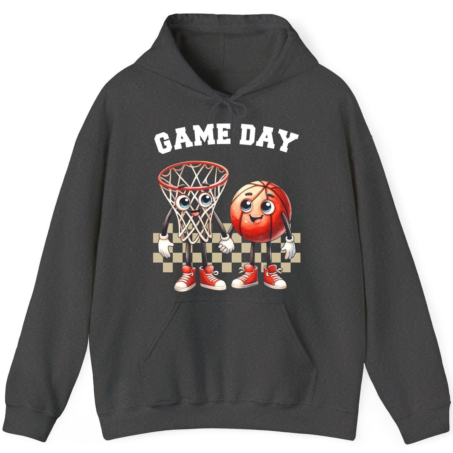 Game Day basketball Hoodie Dark Heather product mockup