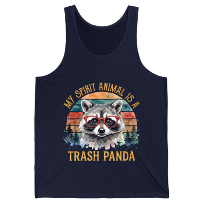 My Spirit Animal Is a Trash Panda raccoon Tank Top Navy product mockup
