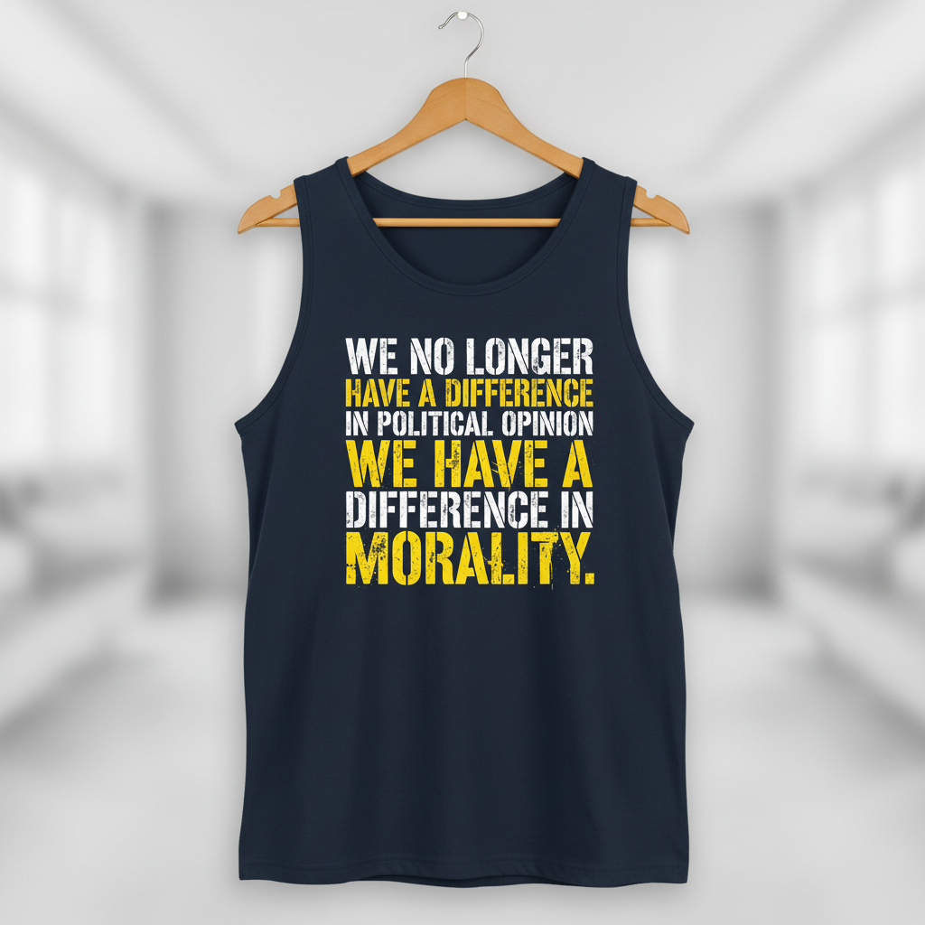Difference In Morality Not Political Opinion Statement Tank Top - Navy