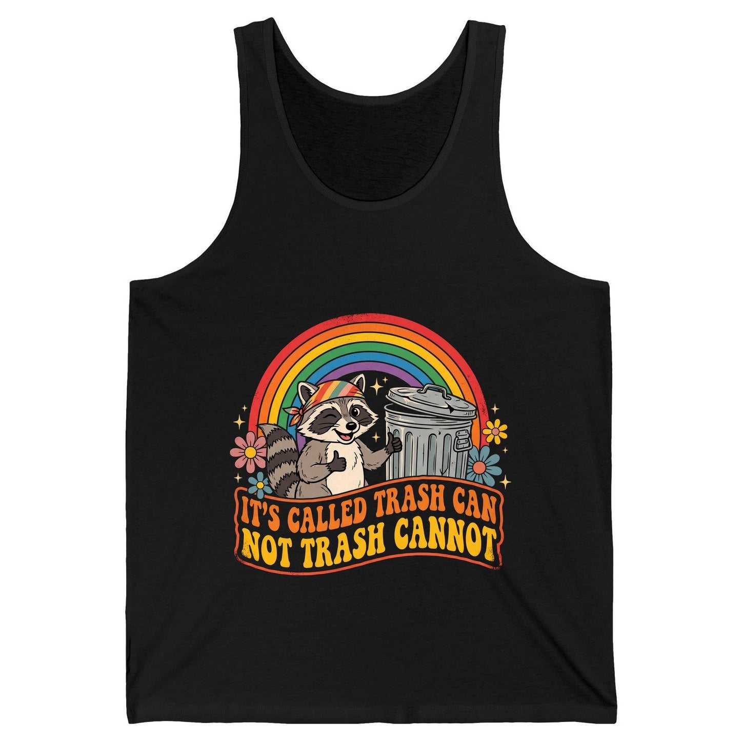 It's Called Trash Can Not Trash Cannot raccoon Tank Top Black product mockup