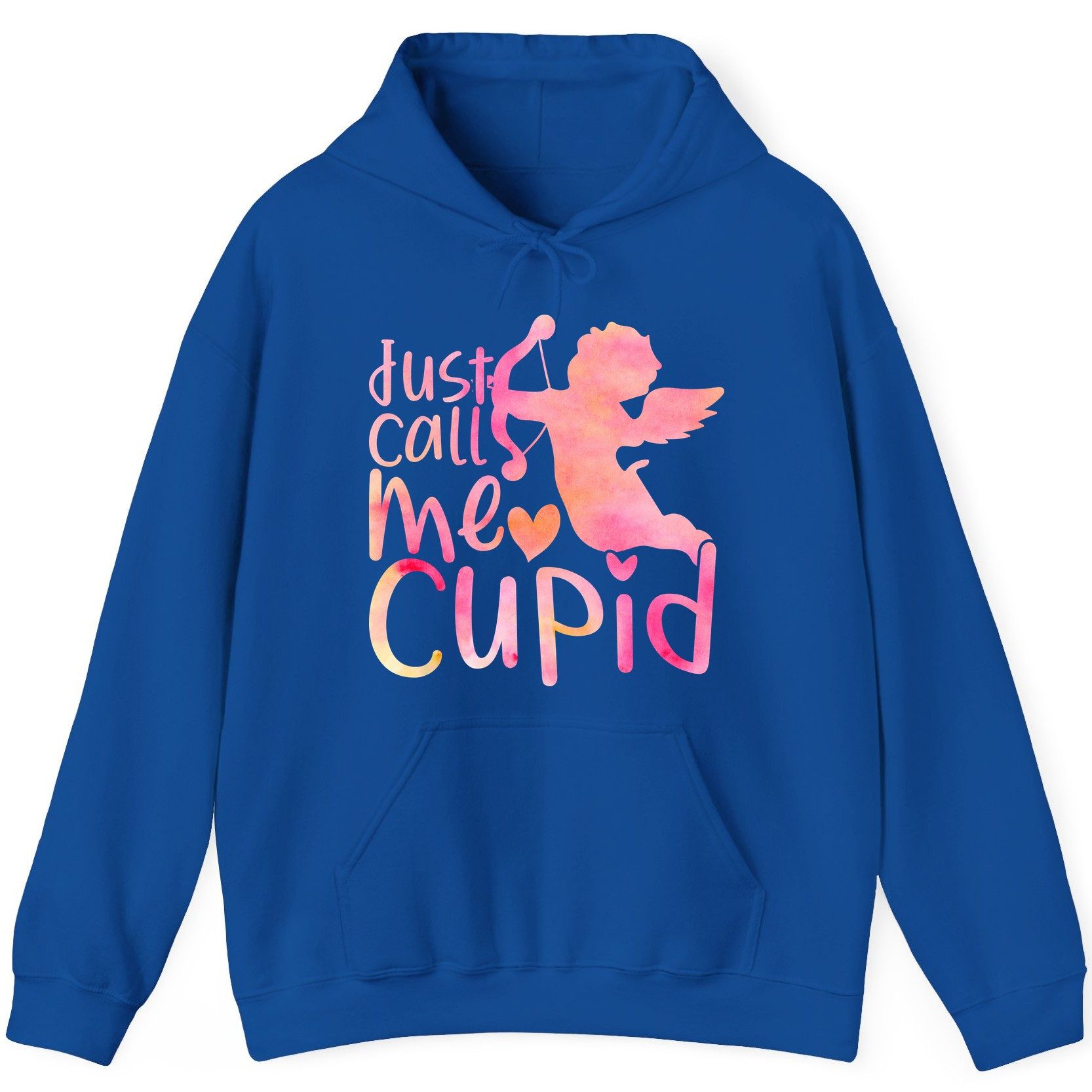 Just Call Me Cupid cupid Hoodie Royal product mockup