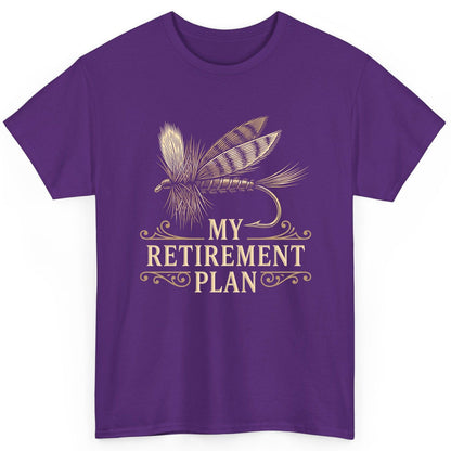 My Retirement Plan fly fishing T-Shirt Purple product mockup