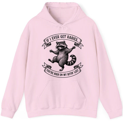 Subtle Raccoon Sketch raccoon Hoodie Light Pink product mockup