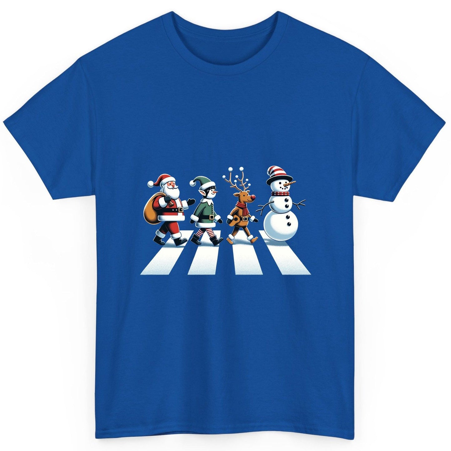 Christmas Abbey Road Parody Christmas abbey road parody T-Shirt Royal product mockup