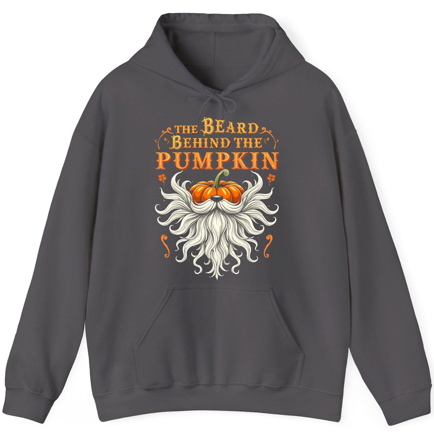 The Beard Behind the Pumpkin bearded dad Hoodie Charcoal product mockup