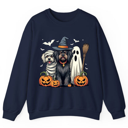 Halloween Dogs in Costumes Halloween dogs Sweatshirt Navy product mockup