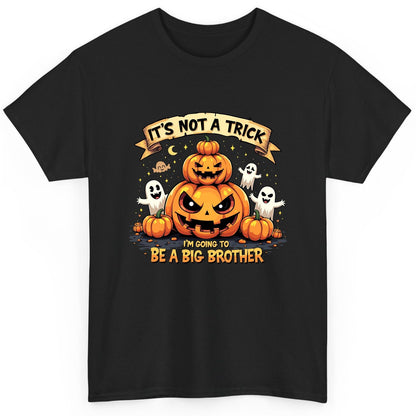 It's Not a Trick I'm Going to Be a Big Brother Halloween pregnancy announcement T-Shirt Black product mockup