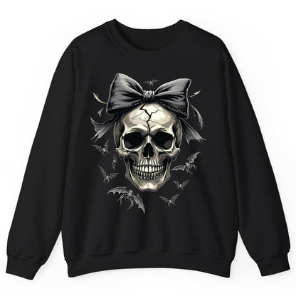 Gothic Skull with Bow gothic skull Sweatshirt Black product mockup