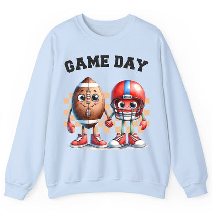 Game Day american football Sweatshirt Light Blue product mockup