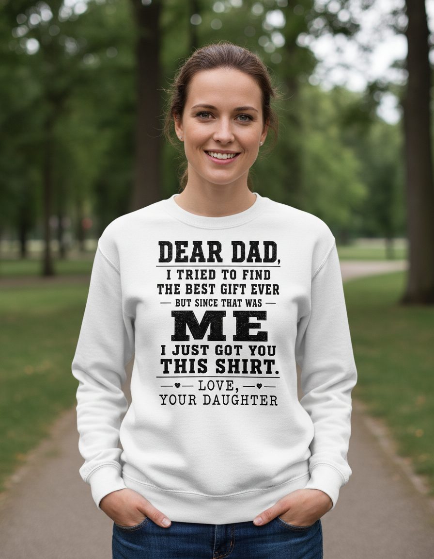 Dear Dad, I Tried to Find the Best Gift Ever but Since That Was Me I Just Got You This Shirt Love, Your Daughter funny gift