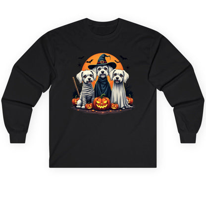 Halloween Dogs Costumes Halloween dogs Long Sleeve Tee Black product mockup