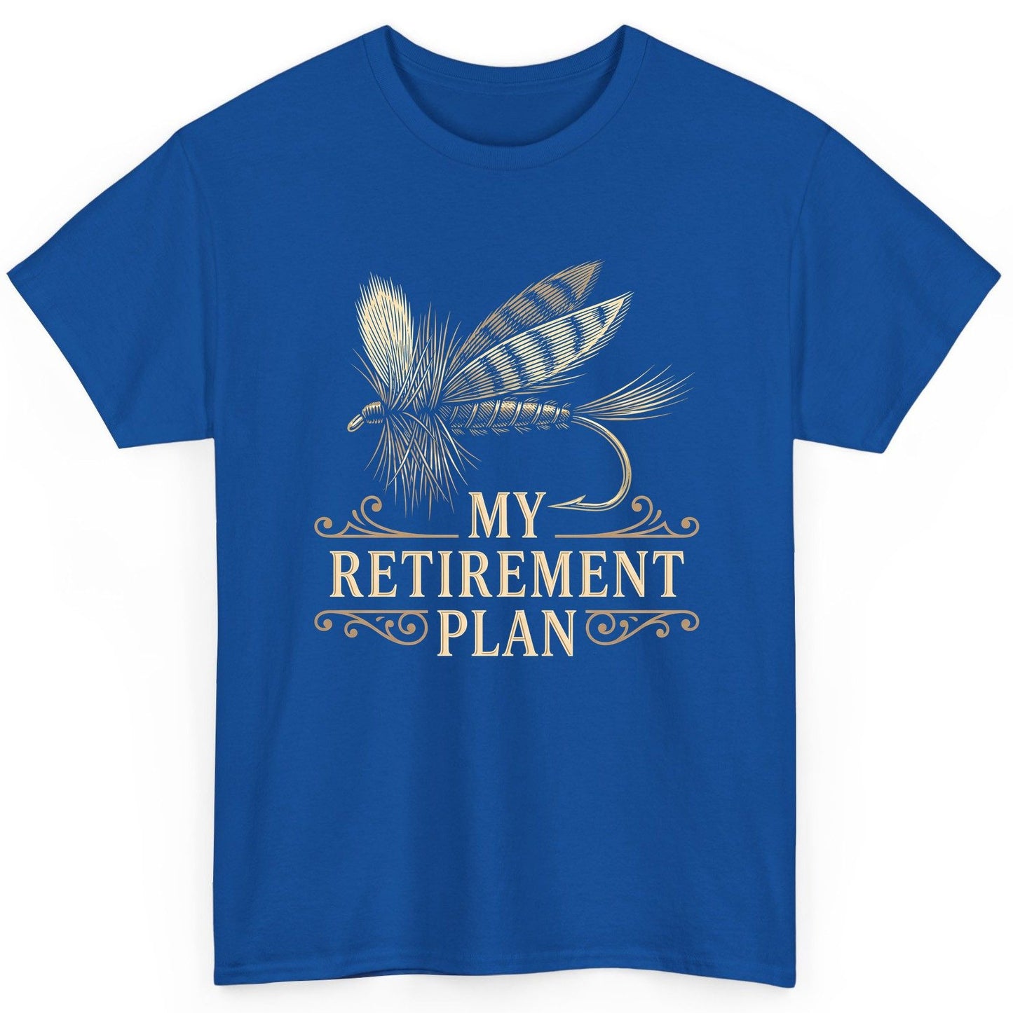 My Retirement Plan fly fishing T-Shirt Royal product mockup