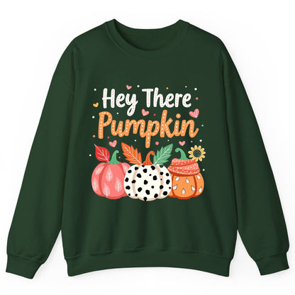 Hey There Pumpkin fall pumpkins Sweatshirt Forest Green product mockup