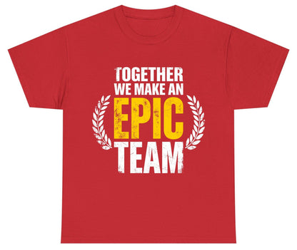 Together We Make an Epic Team teamwork Youth T-Shirt Red product mockup