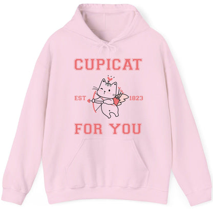 Cupicat Est 1823 for You cupid cat Hoodie Light Pink product mockup