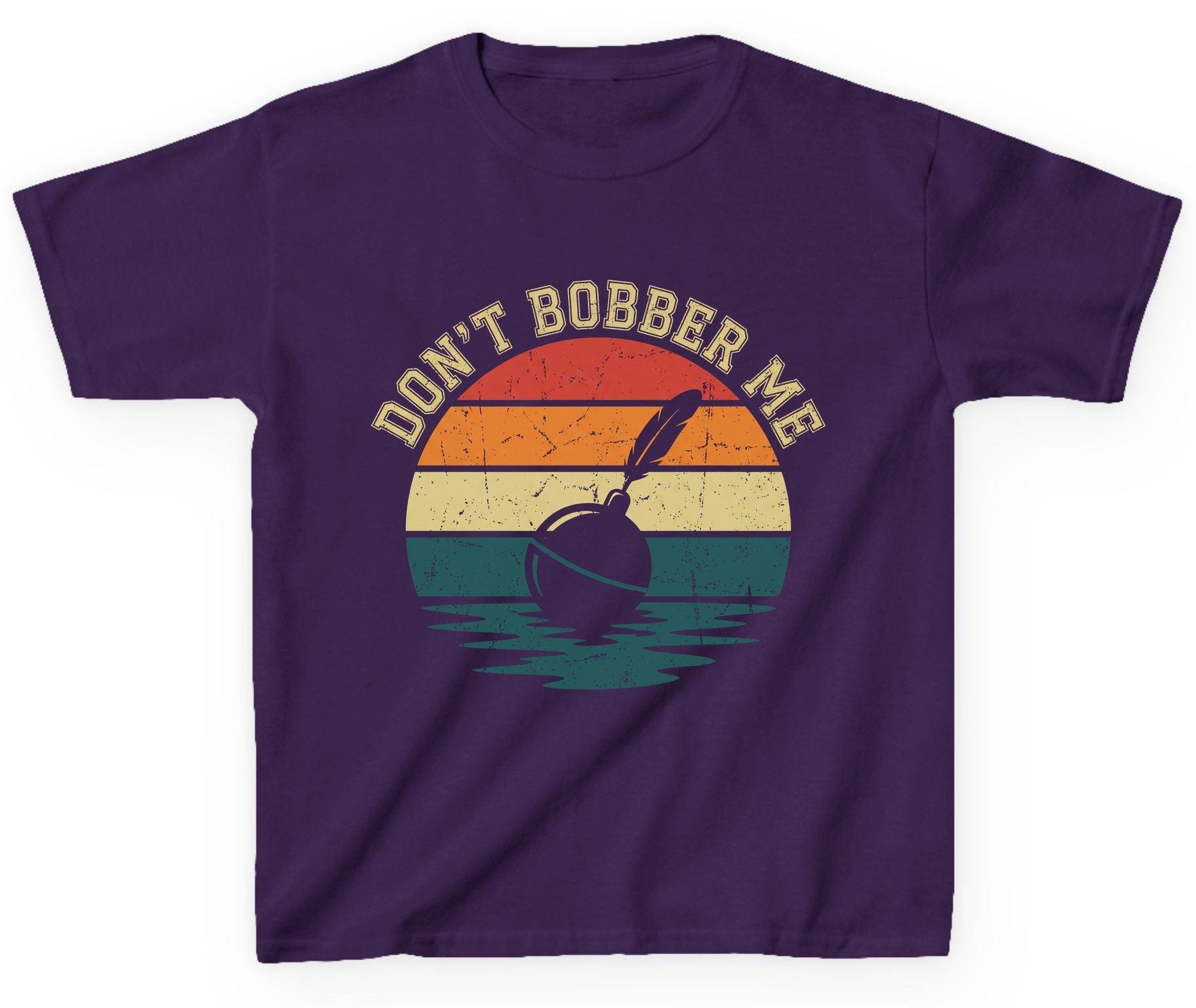 Don't Bobber Me fishing Youth T-Shirt Purple product mockup