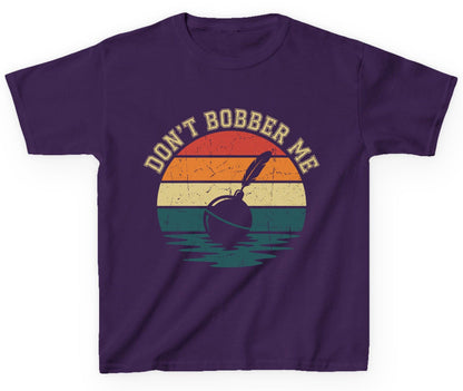 Don't Bobber Me fishing Youth T-Shirt Purple product mockup