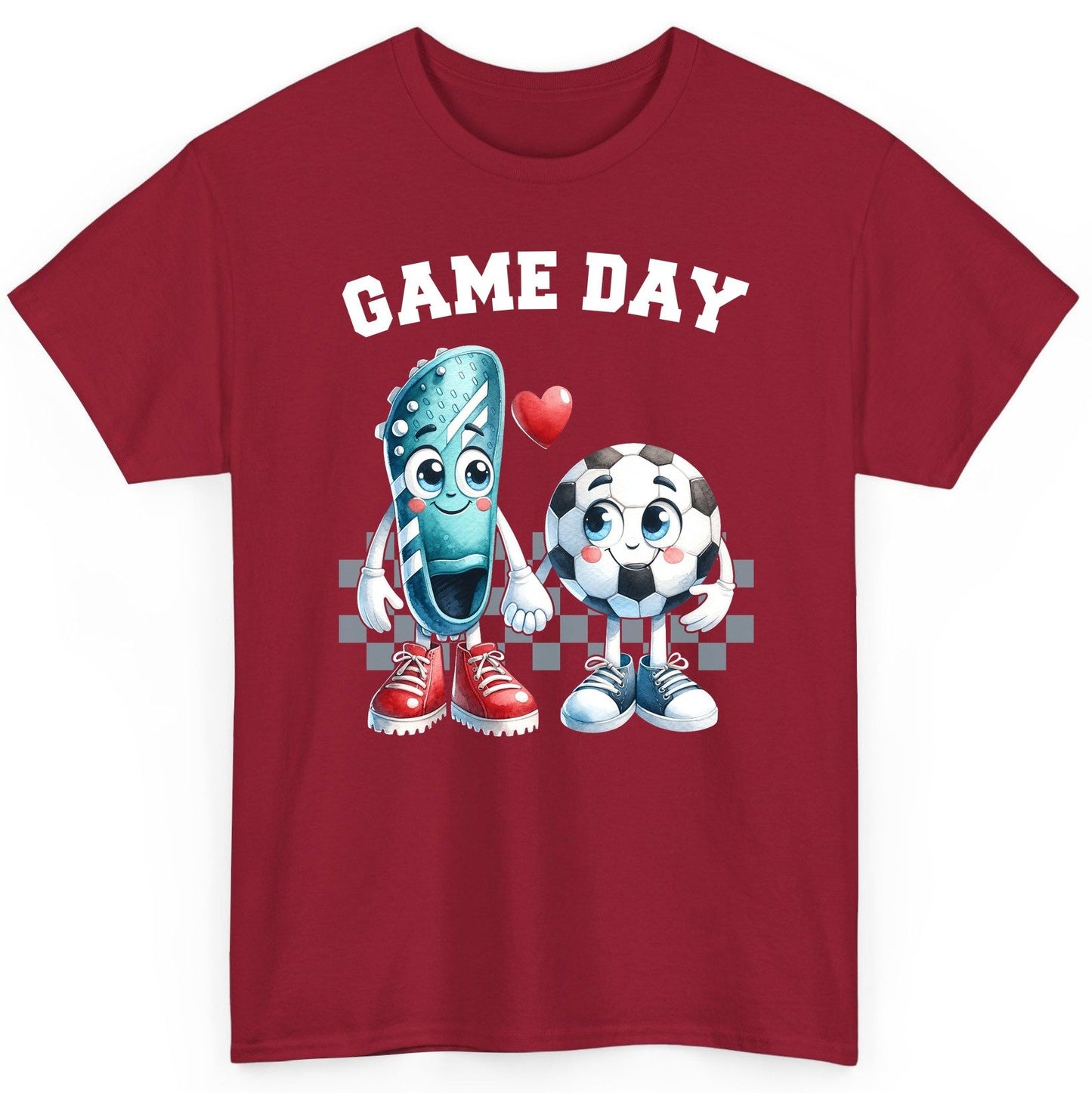 Game Day soccer T-Shirt Cardinal Red product mockup