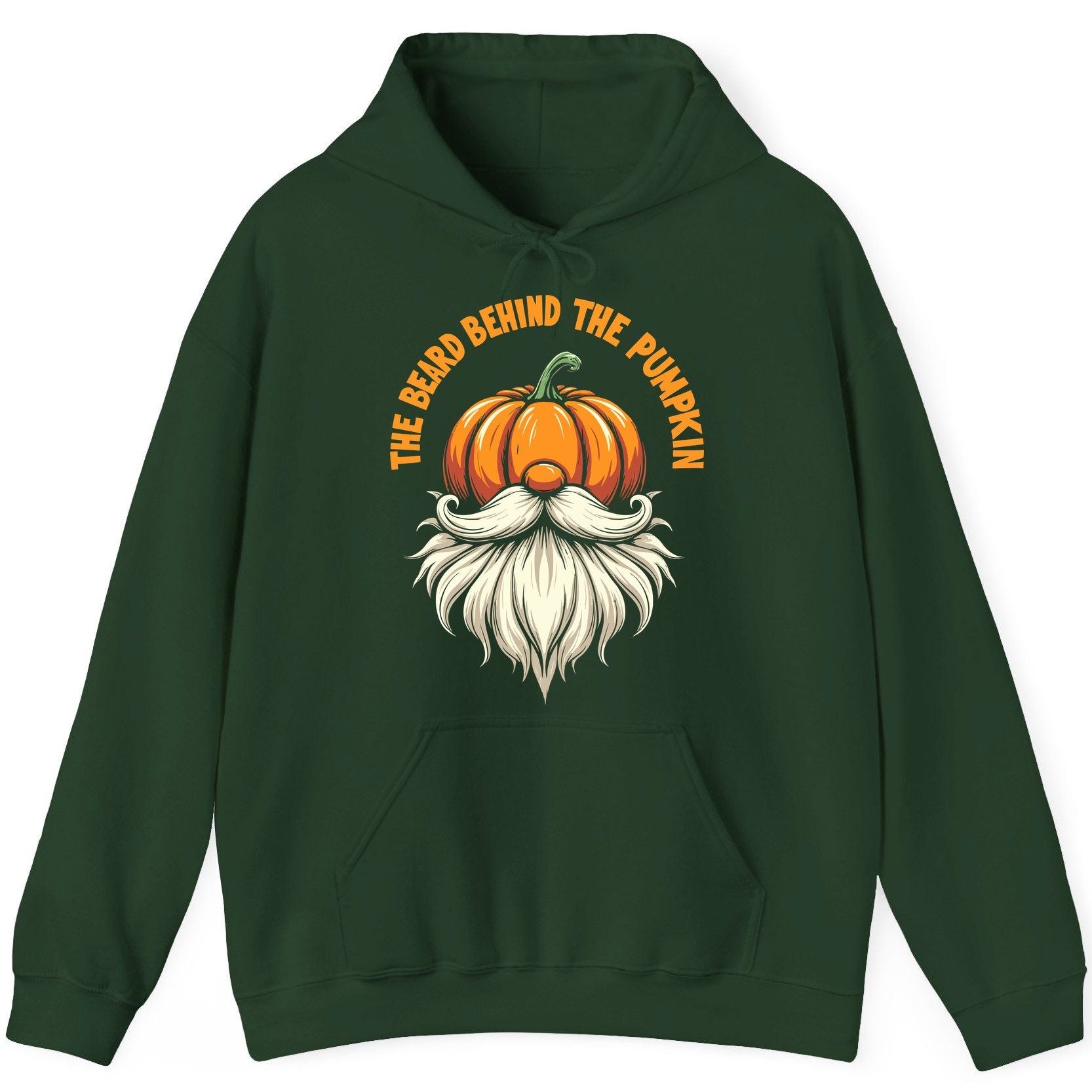 The Beard Behind the Pumpkin Halloween gnome Hoodie Forest Green product mockup