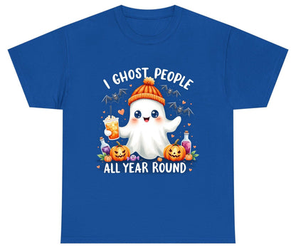 I Ghost People All Year Round cute ghost Youth T-Shirt Royal product mockup