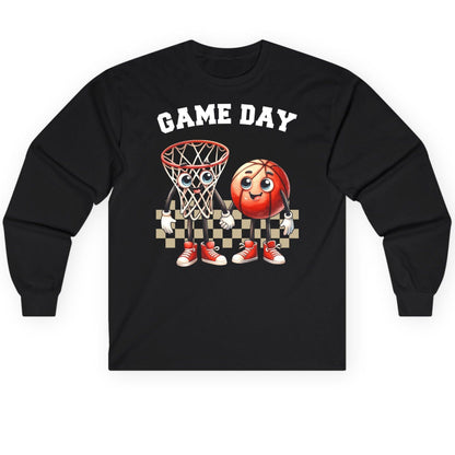 Game Day basketball Long Sleeve Tee Black product mockup