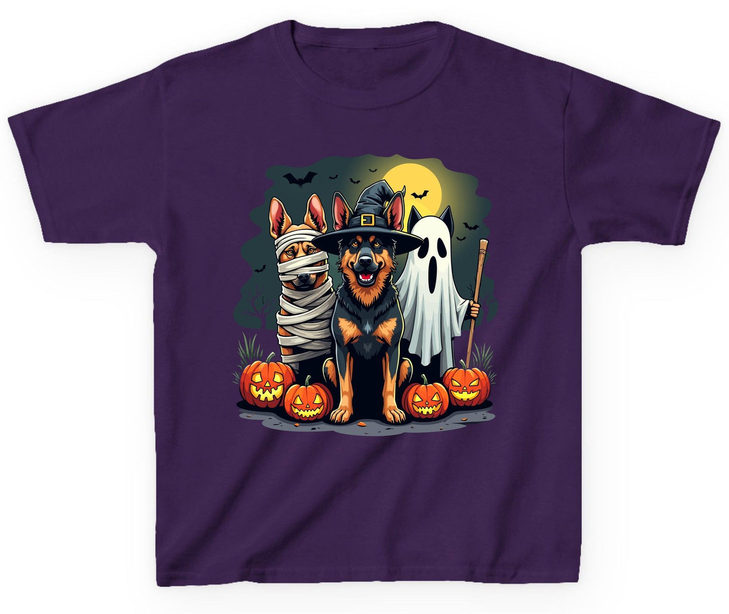Halloween Dogs in Costumes Halloween dogs Youth T-Shirt Purple product mockup