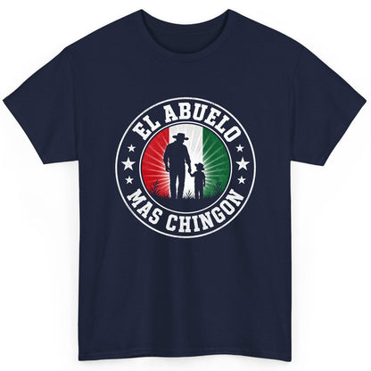 El Abuelo Mas Chingon mexican grandfather T-Shirt Navy product mockup