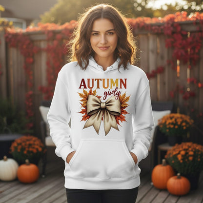 Autumn Girly autumn Hoodie White lifestyle mockup