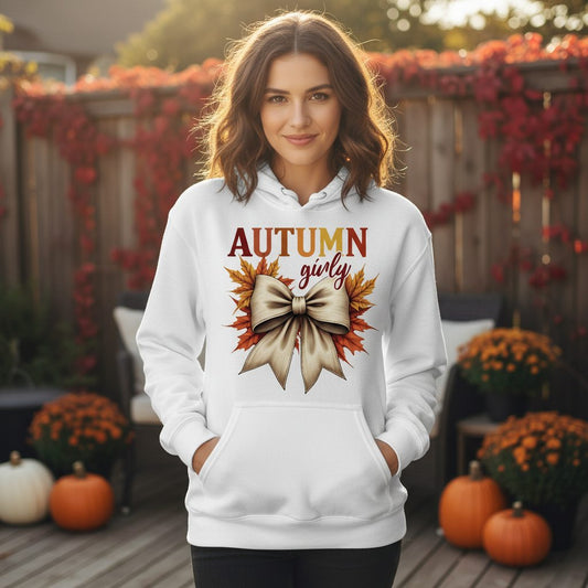 Autumn Girly autumn Hoodie White lifestyle mockup
