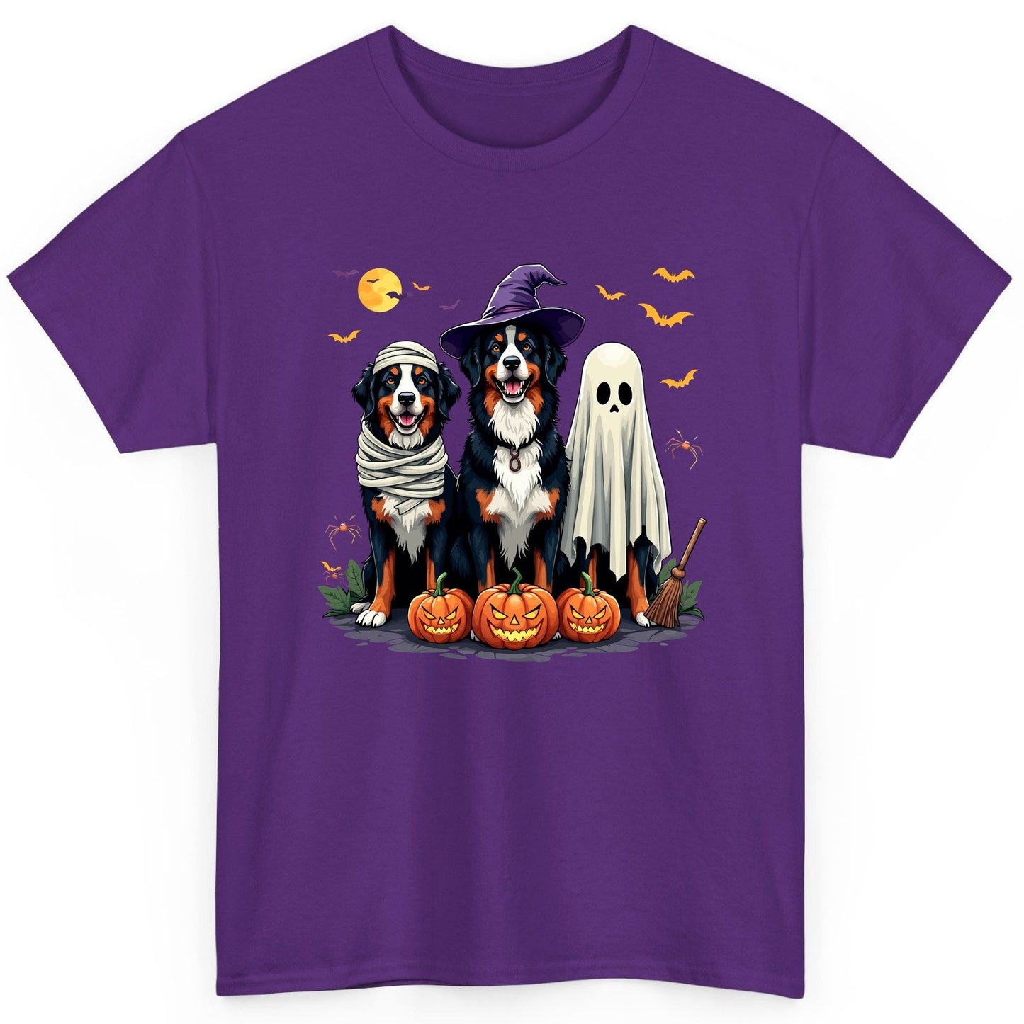Halloween Bernese Mountain Dogs bernese mountain dog T-Shirt Purple product mockup